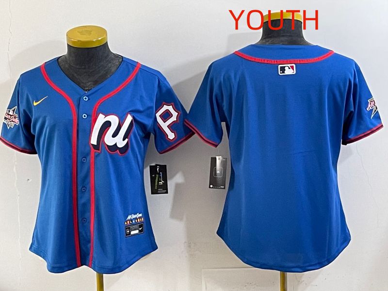 Youth 2025 Pittsburgh Pirates Blank Blue All star Nike MLB Jersey style 01->youth mlb jersey->Youth Jersey
